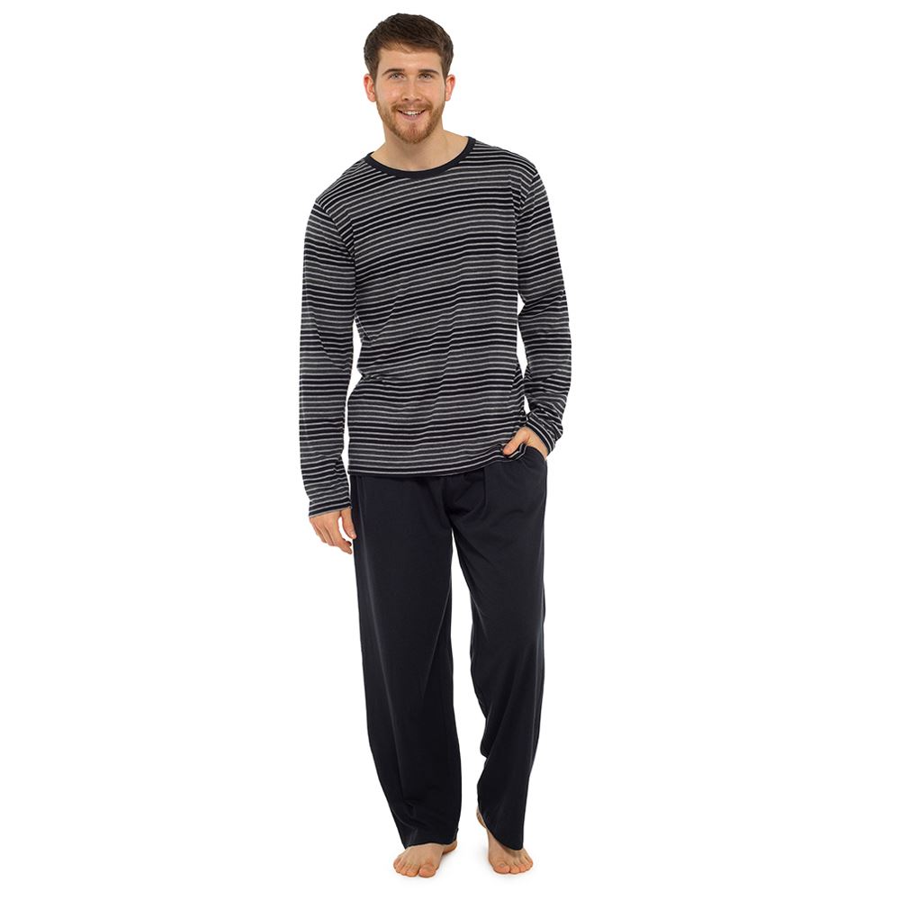 Mens Boys Cotton Pyjamas Short/Long Sleeve Nightwear Pyjama Set PJs Size M-XXL - Picture 11 of 29