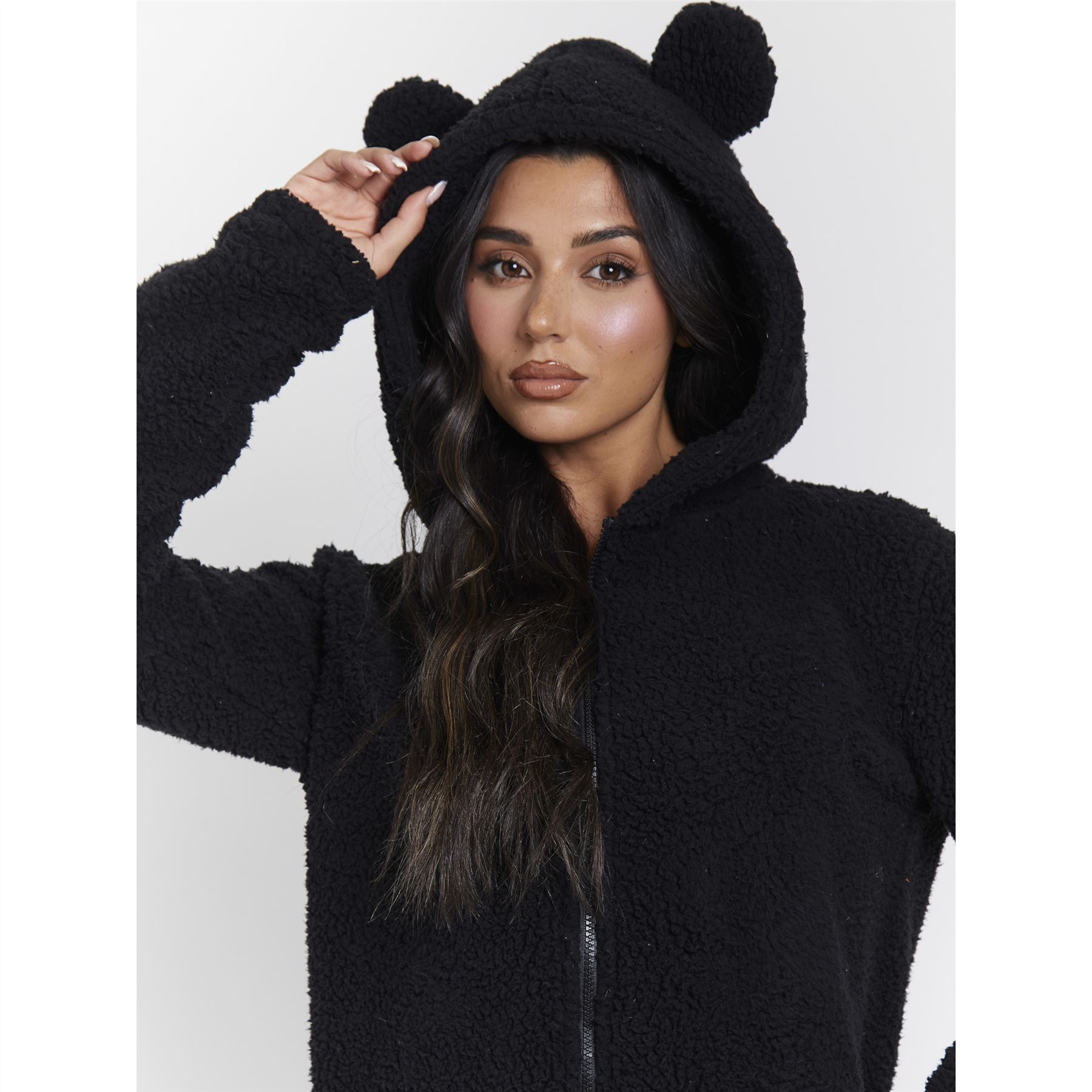 Ladies/Womens/Girls Fleece All In One Pyjamas Outfit Costume Hood Size 6-22 - Picture 26 of 215