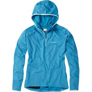 Madison Zena Women's Long Sleeve Hooded Top, Caribbean bluee Size 12 Madison Zena Women's Long Sleeve Hooded Top, Caribbean bluee Size 12