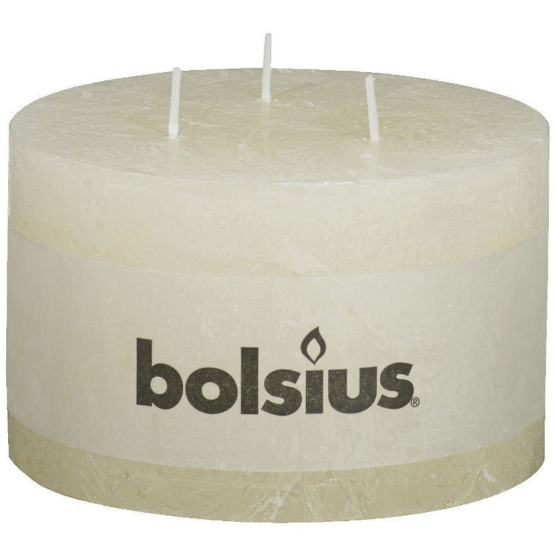 Bolsius Rustic Pillar Candle Wide Range Size Colour Long Burn Time