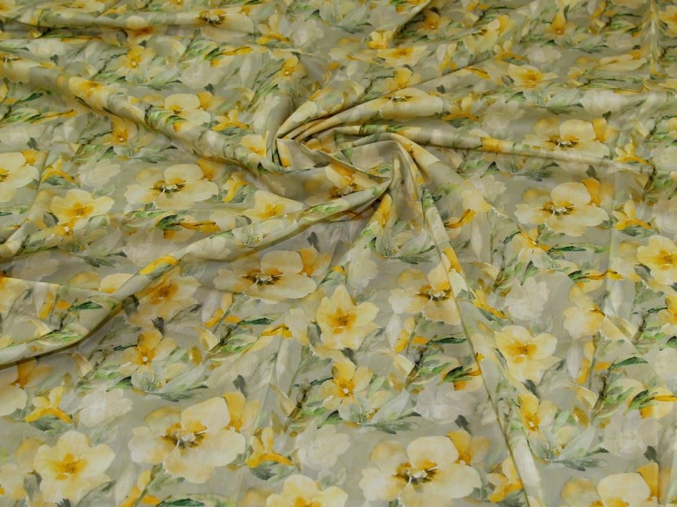 John Louden Yellow Cotton Lawn Fabric
