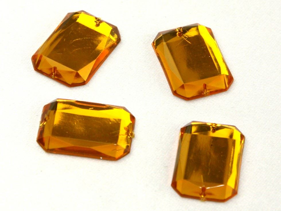 Lozenge Acrylic Jewels Gold
 