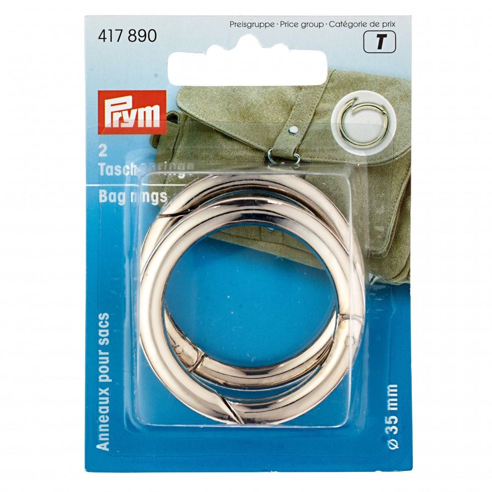 Prym Metal Bag Split Rings Silver