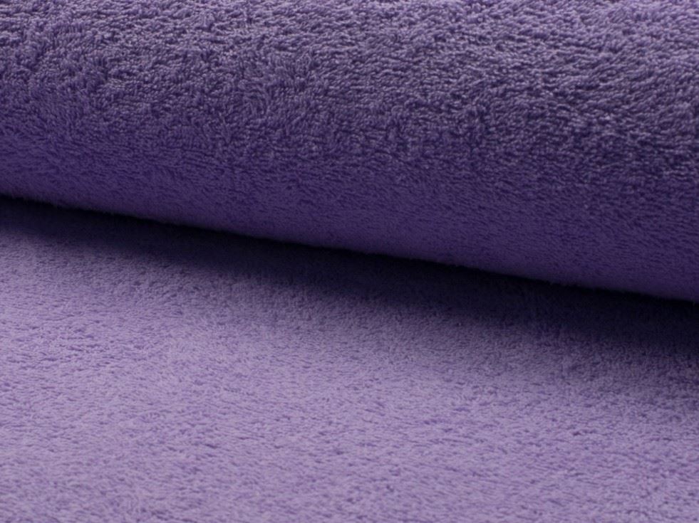 Deadstock Cotton Terry Towelling Fabric Lilac
 