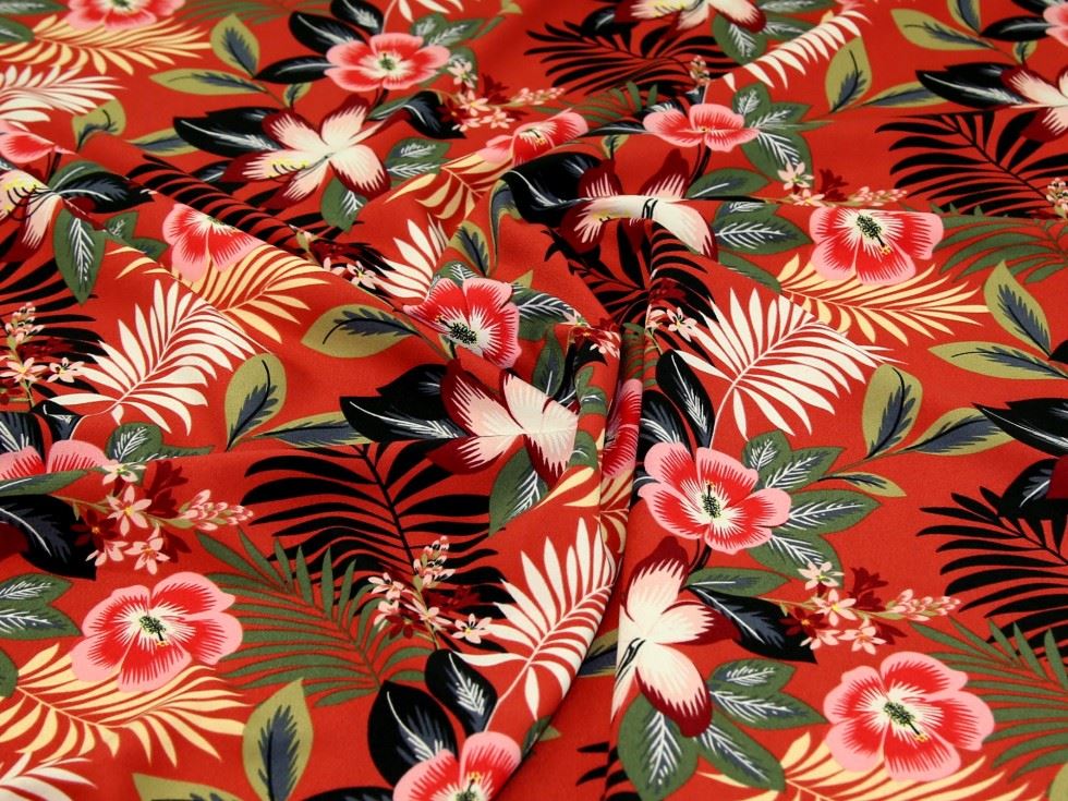 Satin Back Crepe Fabric Raspberry
 