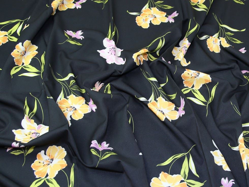 John Kaldor Navy Blue Hermione Crepe Fabric