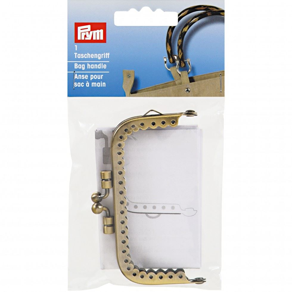Prym Bag Purse Frame Antique Brass
