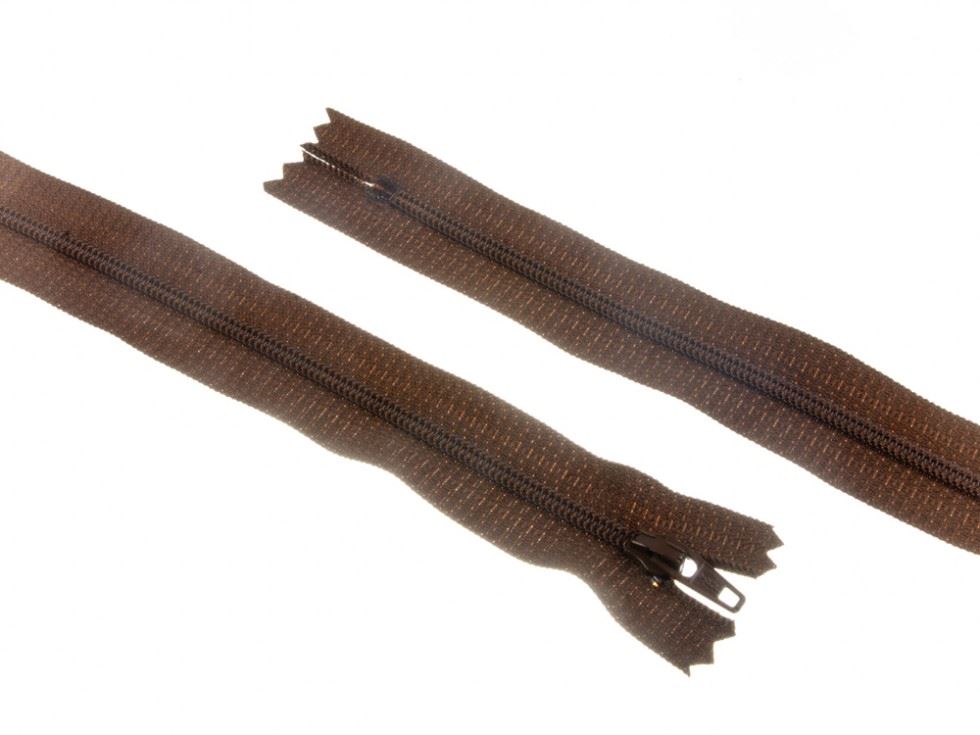 YKK Nylon Closed End Dress Zips Mid Brown