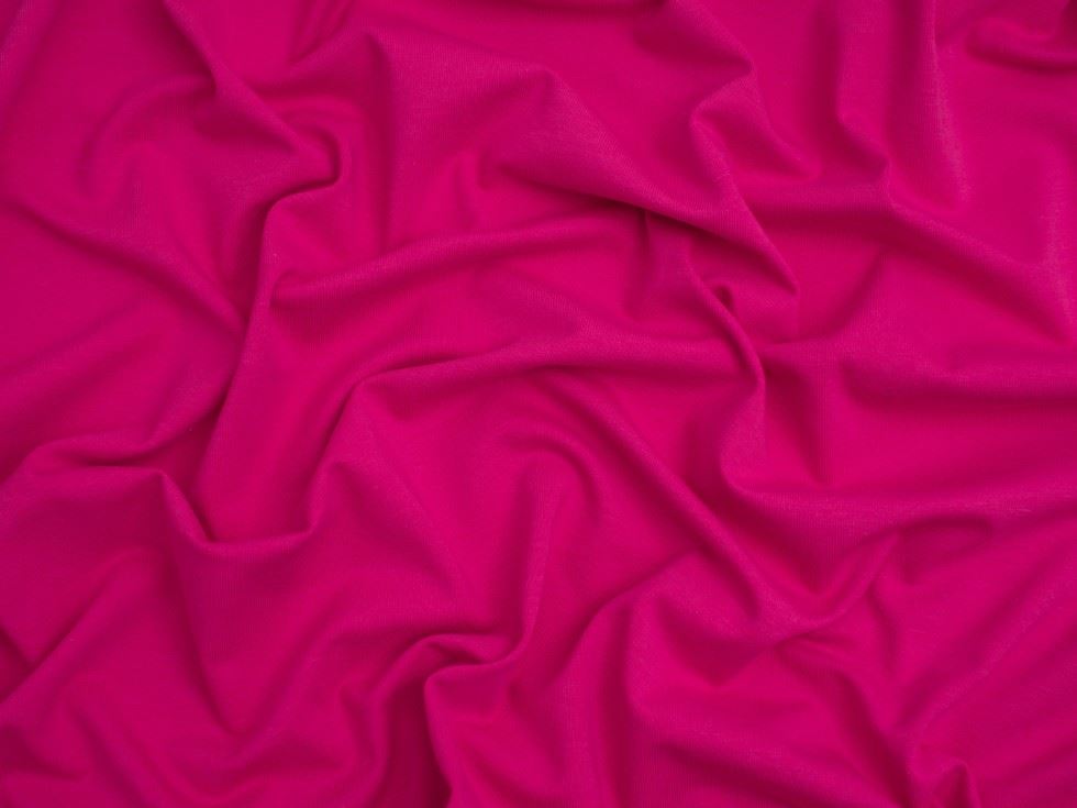 Minerva Core Range Fuchsia Pink Cotton Lycra Jersey Stretch Knit Fabric