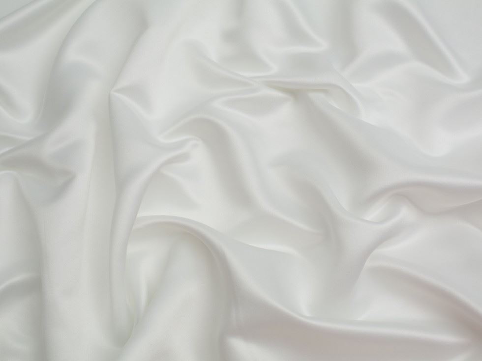 Minerva Core Range Recycled Polyester Matt Satin Fabric Ivory
 