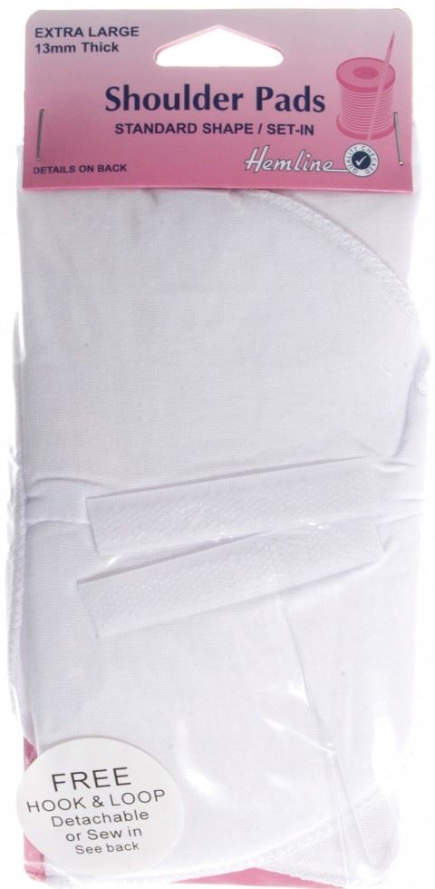 Hemline White Covered Foam Set In Shoulder Pads