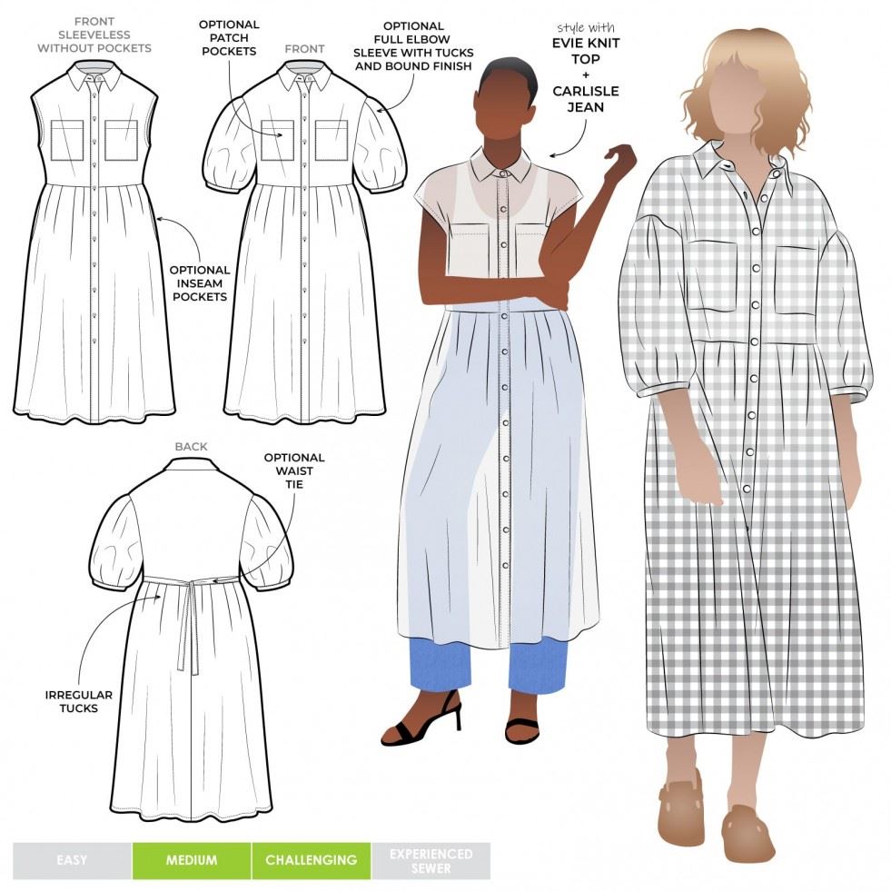 Style Arc Paper Sewing Pattern Emerald Dress