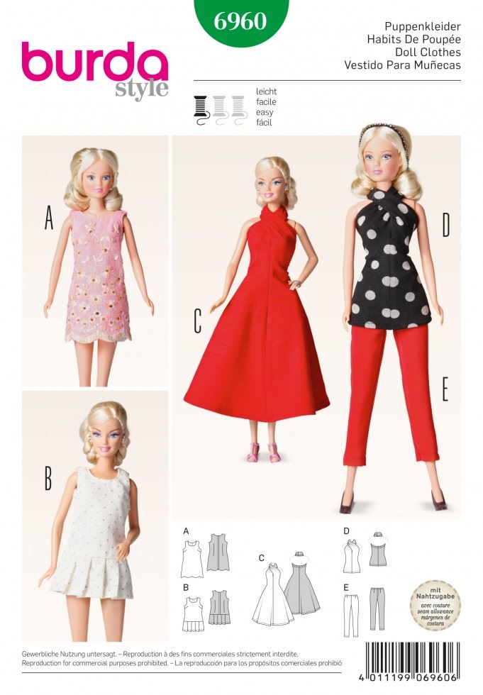 Burda Paper Sewing Pattern 6960
 