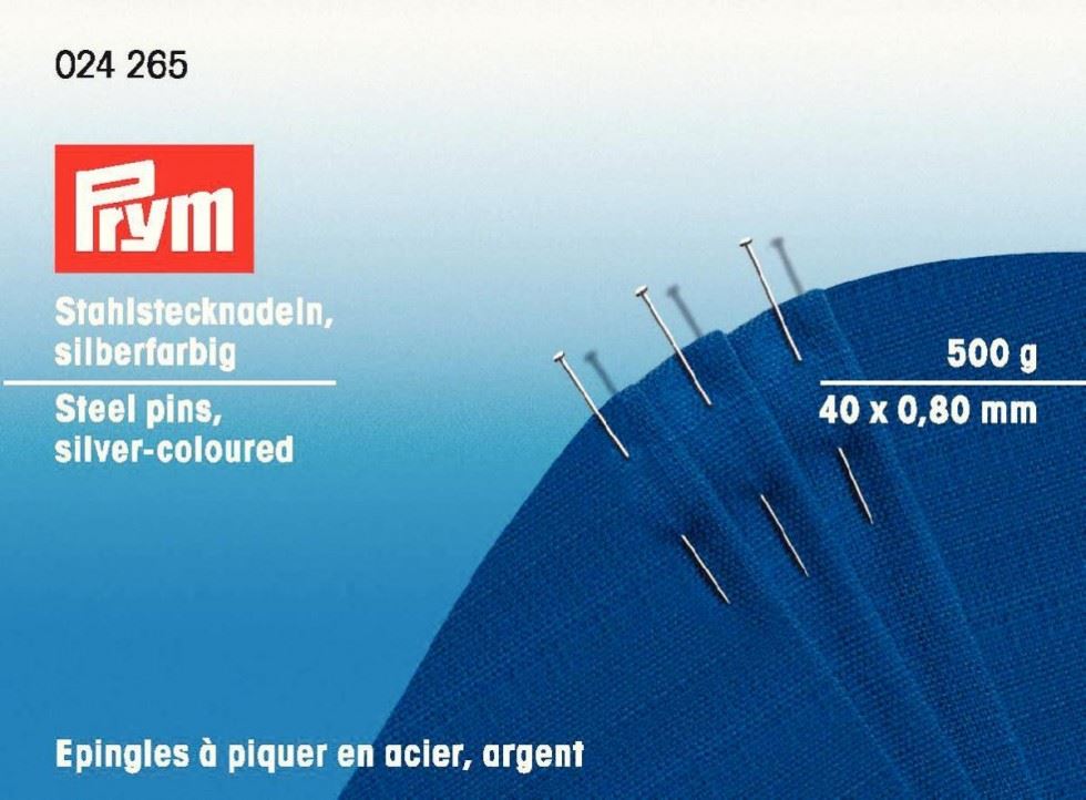 Prym Silver Hardened Steel Pins
