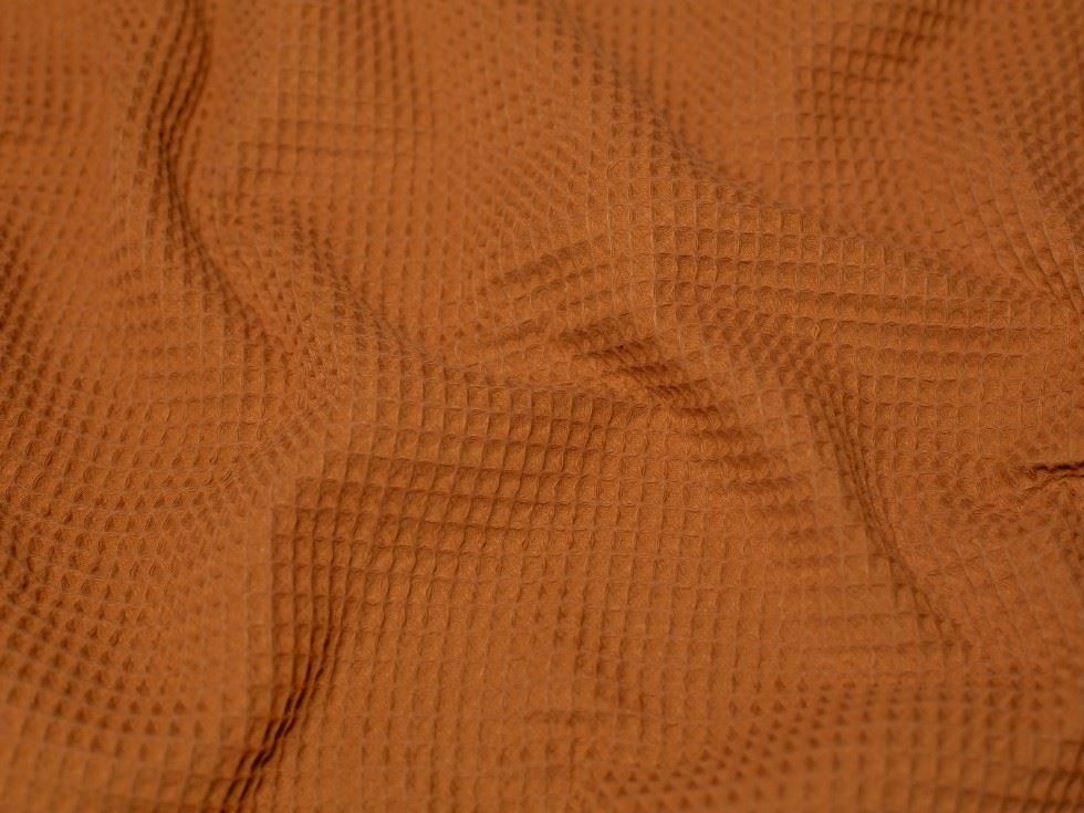 Minerva Core Range Ginger Medium Cotton Waffle Fabric