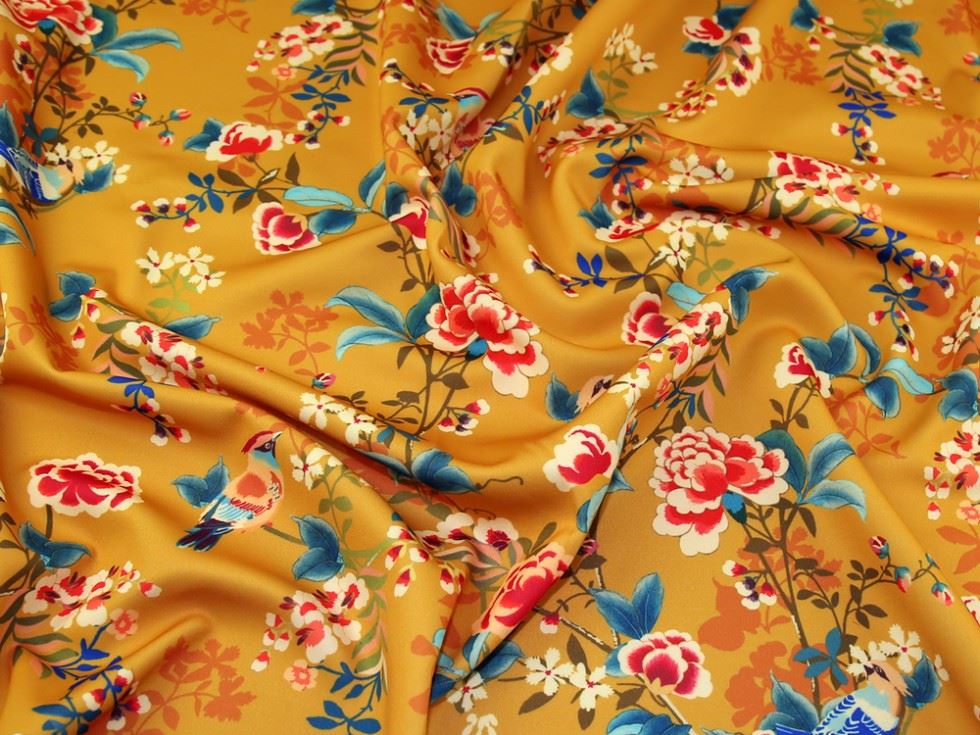 Lady Mcelroy Mustard Scuba Stretch Knit Fabric
