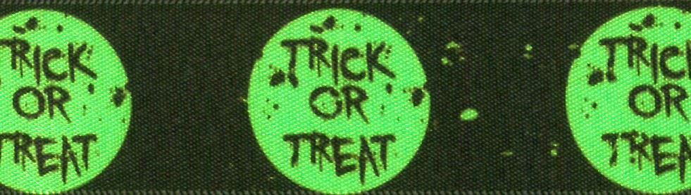 Trick or Treat Ribbon (Value Roll) Green
 