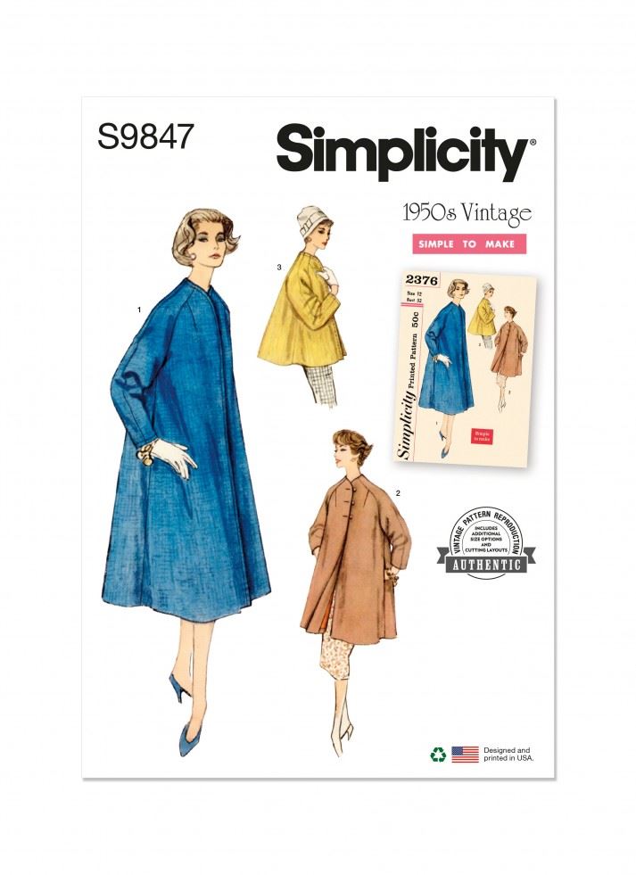 Simplicity Paper Sewing Pattern 9847
 