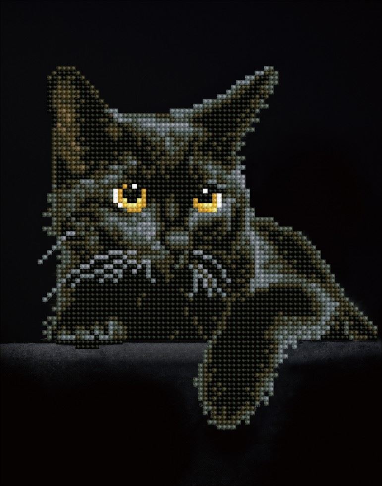 Diamond Dotz Diamond Painting Kit Midnight Cat