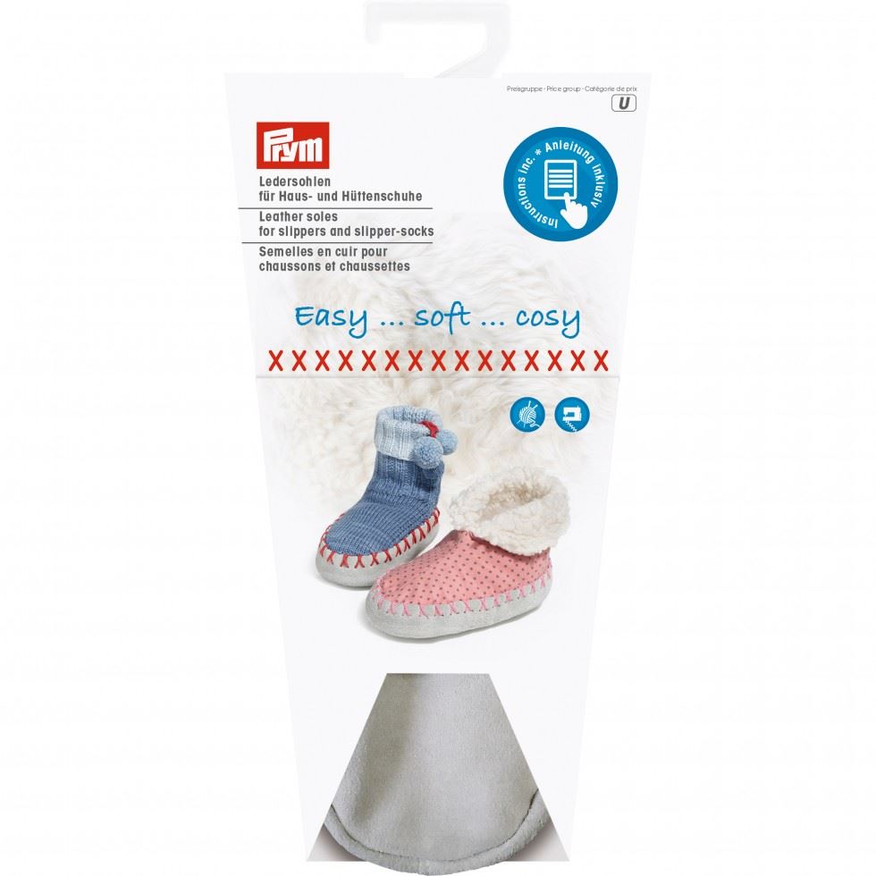 Prym Leather Soles Slipper Sock Bases