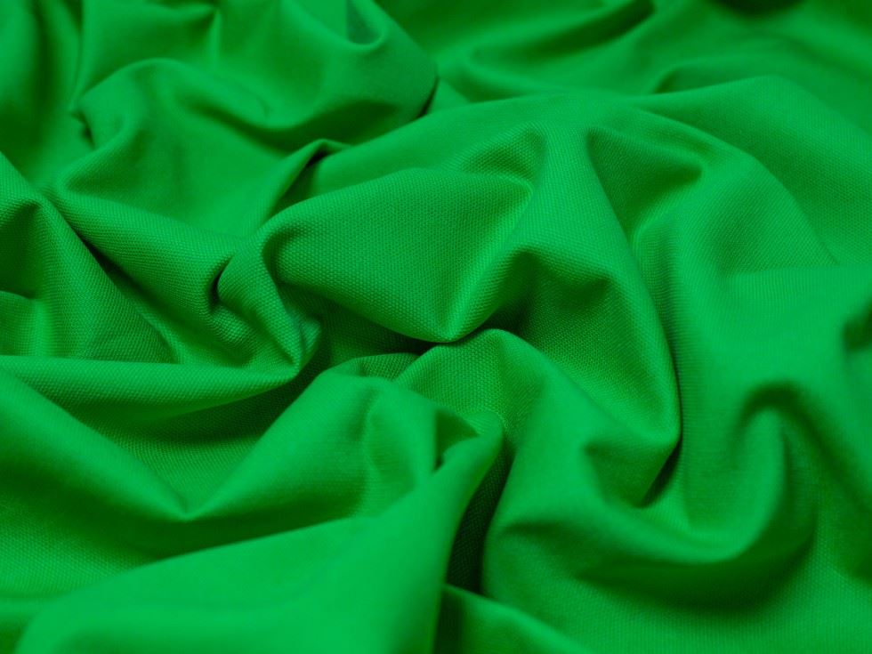 Minerva Core Range Washed Cotton Canvas Fabric Emerald Green