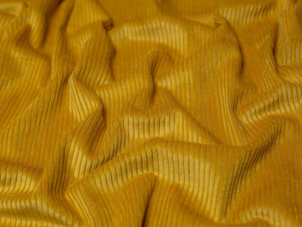 Minerva Core Range Ochre 5 Wale Cotton Jumbo Cord Fabric