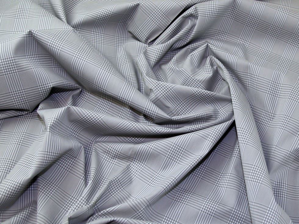 Lady McElroy Cotton Shirting Fabric Grey
 