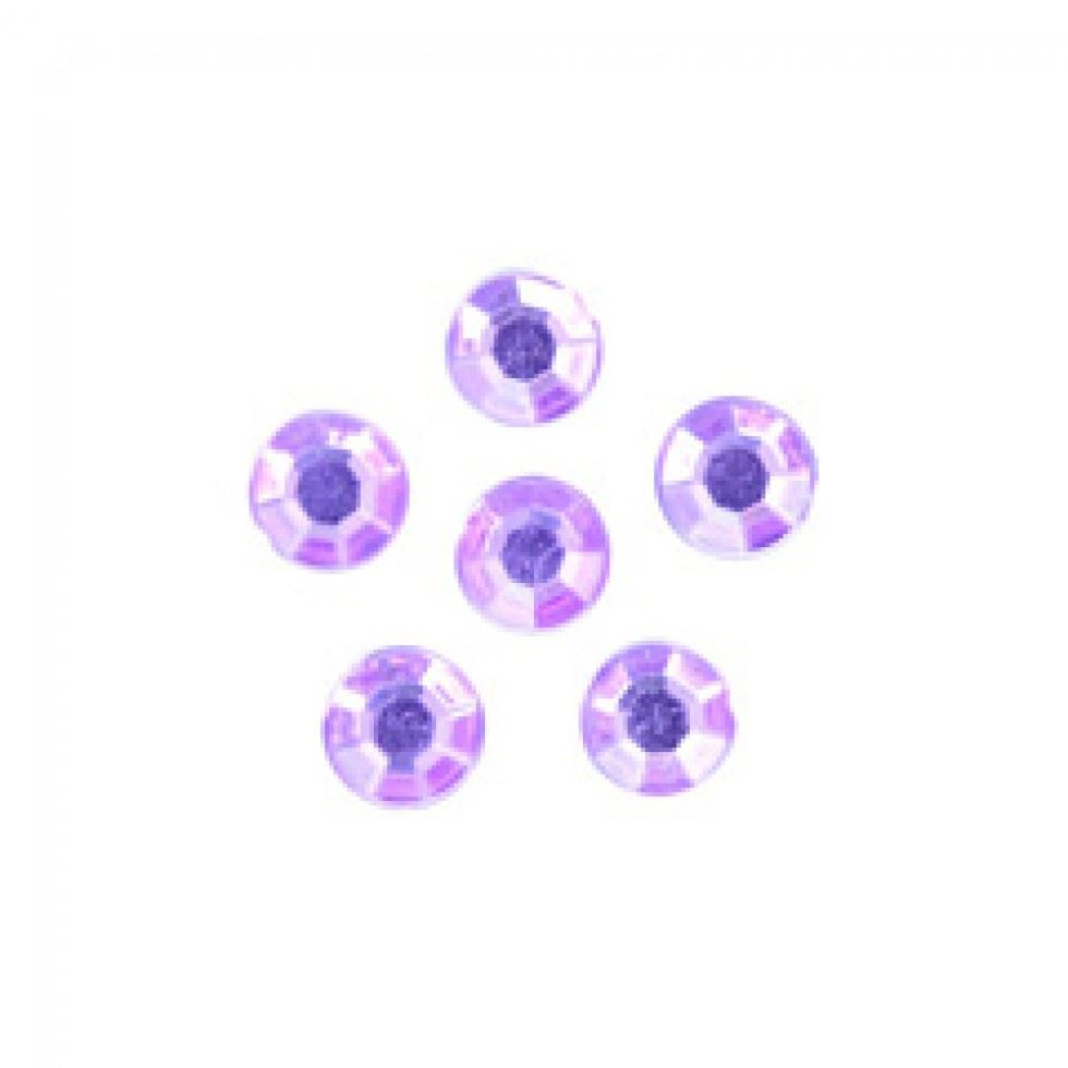 Trimits Lilac Round Stick On Diamantes