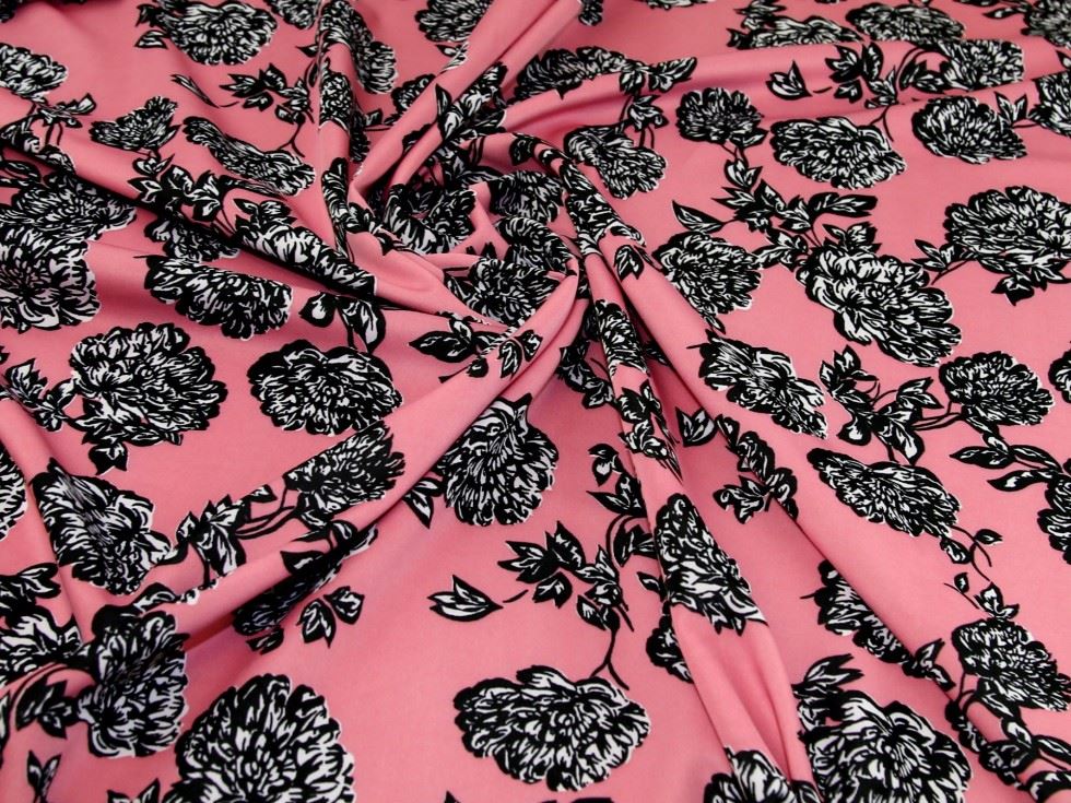 Deadstock Scuba Stretch Knit Fabric Pink
 