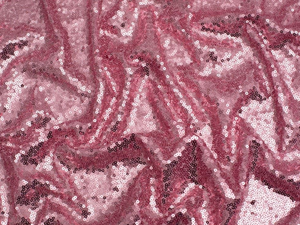 Minerva Core Range Sequin Mesh Fabric Pink
 