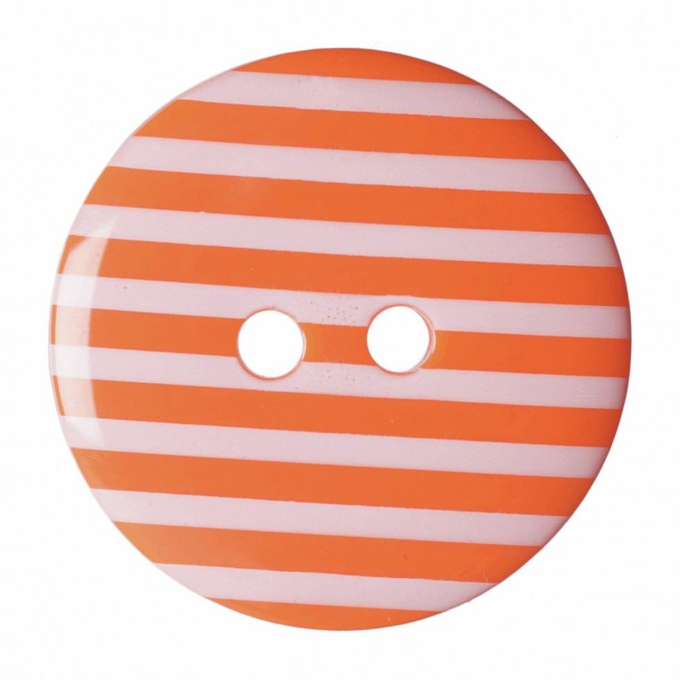 Hemline Orange Round Stripe Buttons