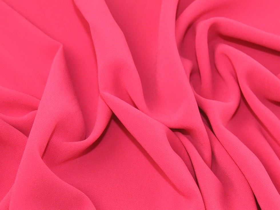 Deadstock Synergy Light Georgette Fabric Bright Pink
 