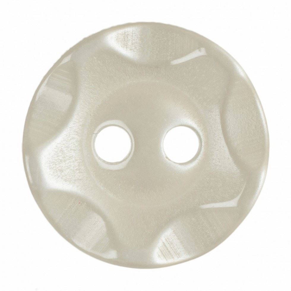 Hemline Cream Round Plastic Buttons