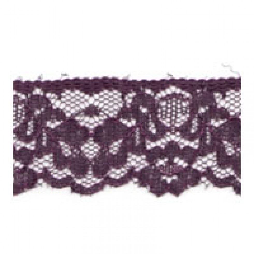 Essential Trimmings Purple Nylon Lace Trim