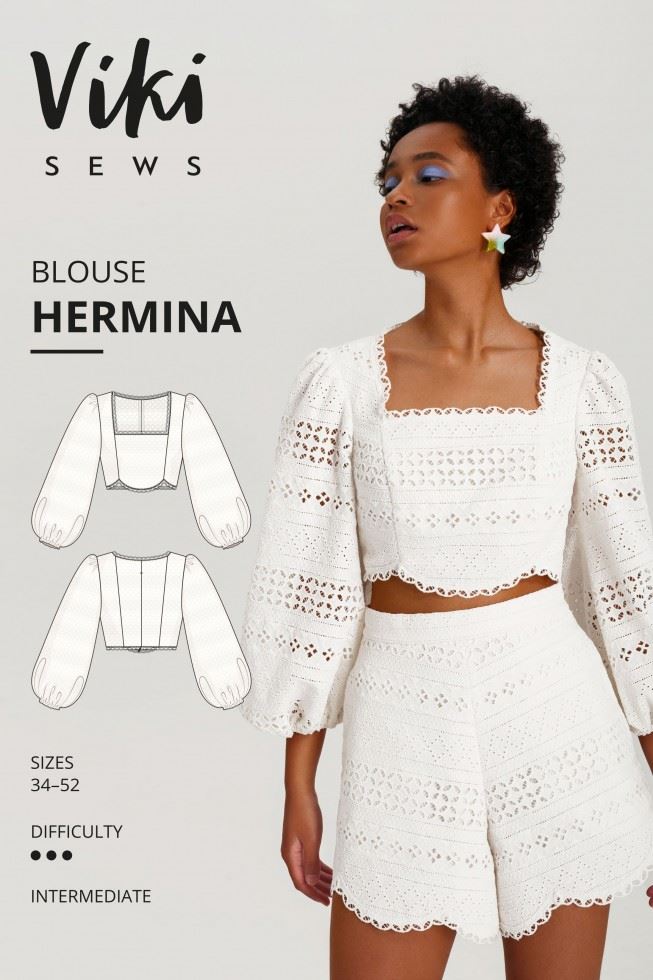 Vikisews Sewing Pattern Hermina Blouse