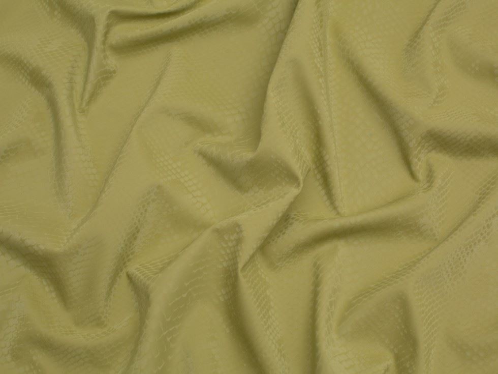 Minerva Core Range Chartreuse Snakeskin Activewear Lycra Four Way Stretch Knit Fabric