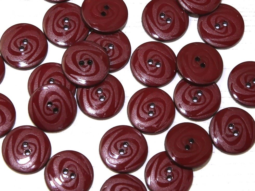 Dill Swirl Plastic Buttons (Value Pack) Wine
 