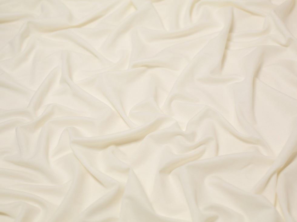 Minerva Core Range Ivory Rayon Nylon Jersey Stretch Knit Fabric