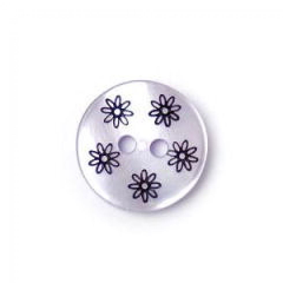 Crendon Daisy Round Buttons (Value Pack) Royal Blue