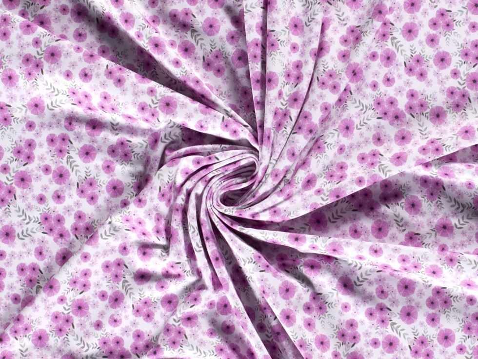 Cotton Jersey Stretch Knit Fabric Fuchsia
 