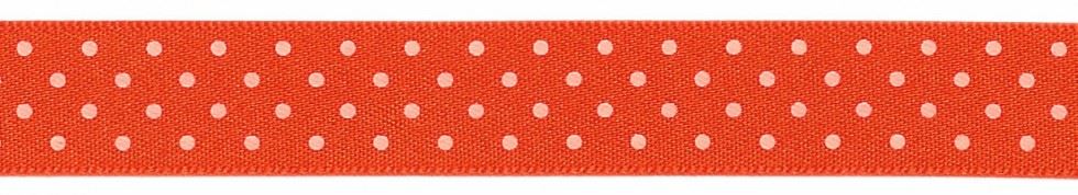 Berisfords Micro Dot Ribbon (Value Roll) 42 Orange Delight