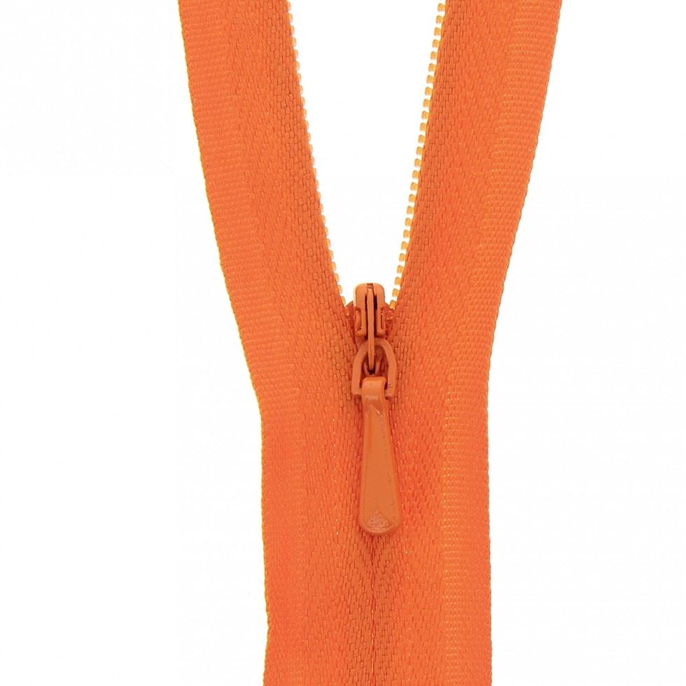 Milward Orange Concealed Invisible Closed End Zips
