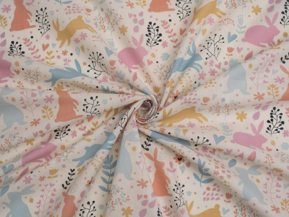 Multicoloured Printed Polycotton Fabric