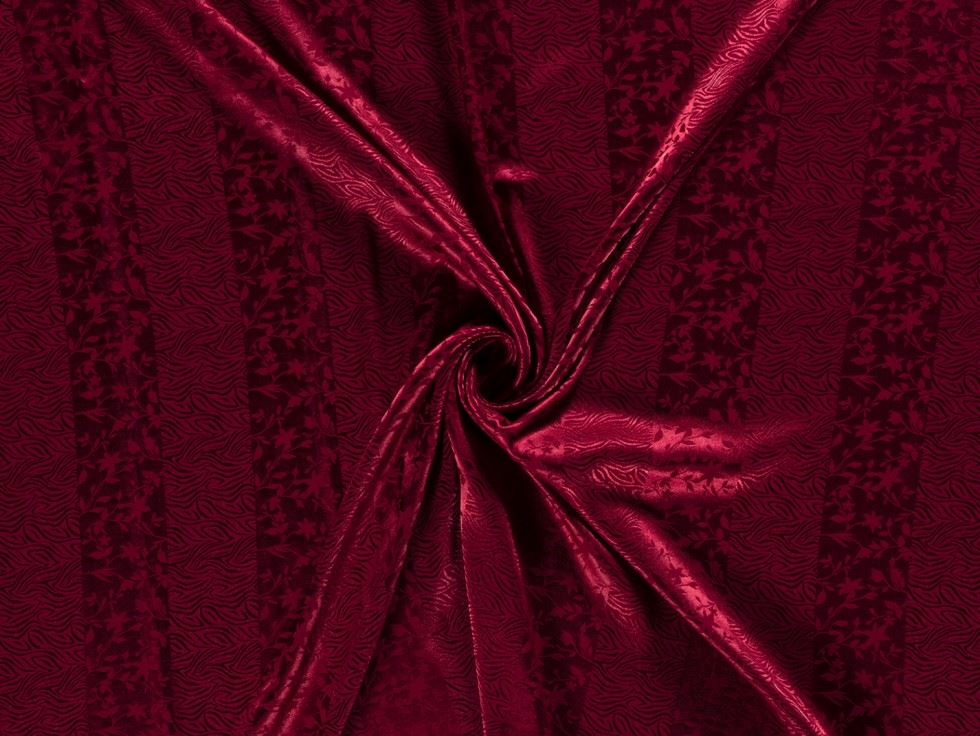 Stretch Woven Satin Fabric Bordeaux