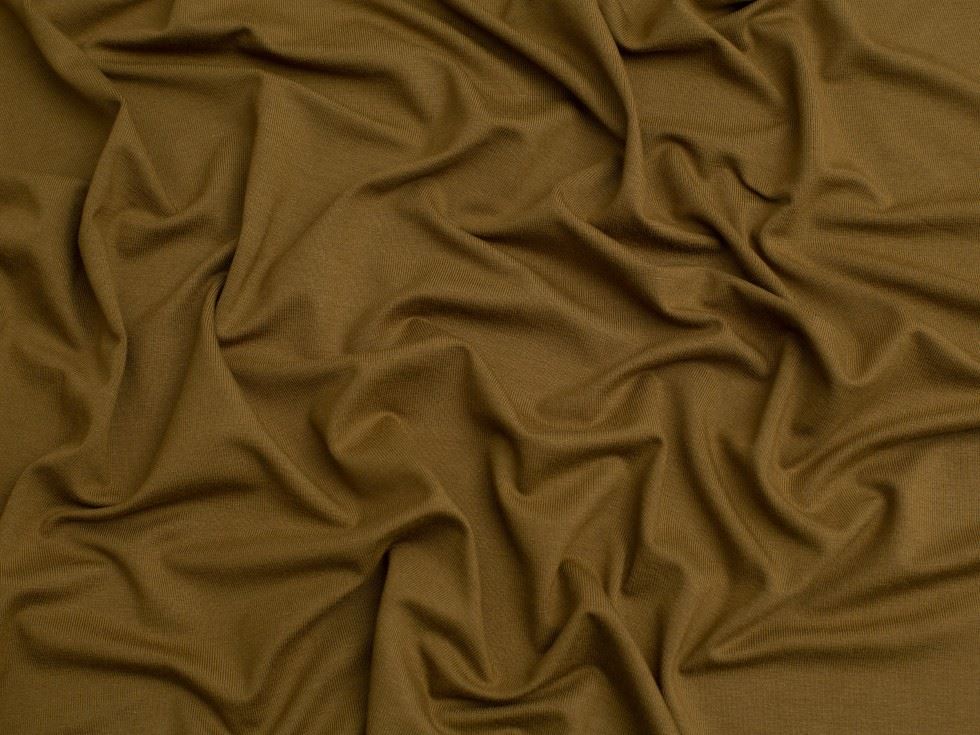 Olive Green Ecovero Viscose Jersey Stretch Knit Fabric