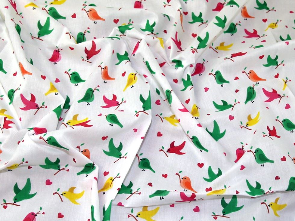 Multicoloured Printed Polycotton Fabric