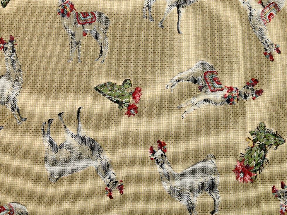 Deadstock Woven Tapestry Fabric Beige
 