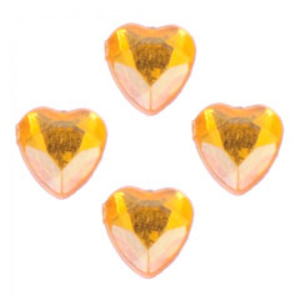 Trimits Gold Heart Stick On Diamantes