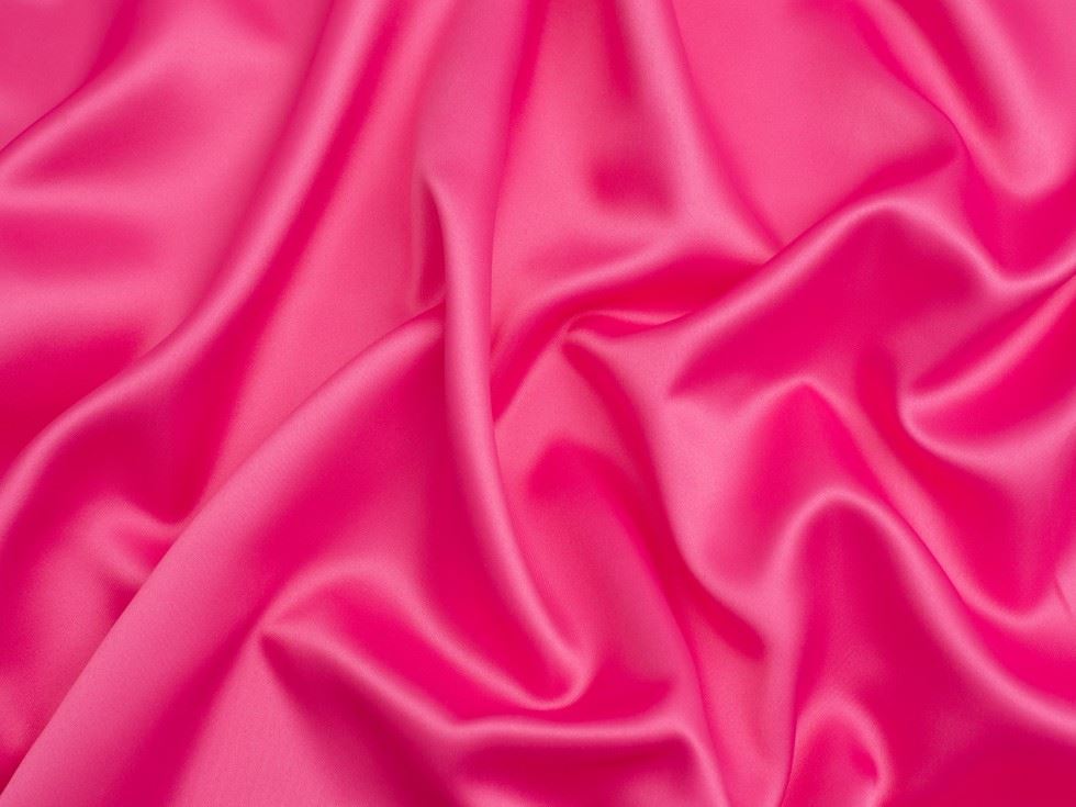 Matte Polyester Satin Fabric Bright Pink
 