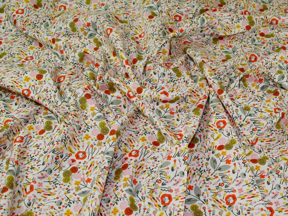 John Louden Orange 100% Cotton Fabric